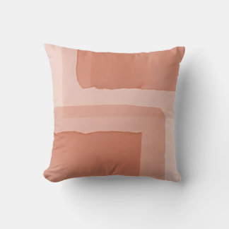 Almofada Soft Peach & Clay Aquarela Geométrico Decorativo