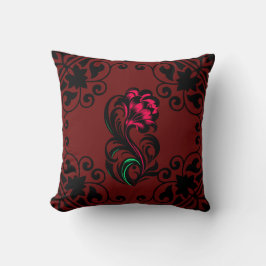 Almofada Soft Personalizado de Paisley Crimson Elegante