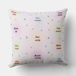 Almofada Soft Positive Affirmations Pattern 