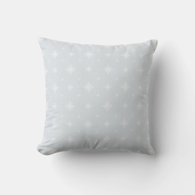 Almofada Soft Silver Snowflake Throw Pillow Cover (Frente)