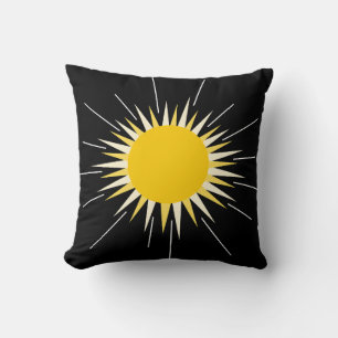 Almofada Sol brilhante brilhante amarelo-brilhante