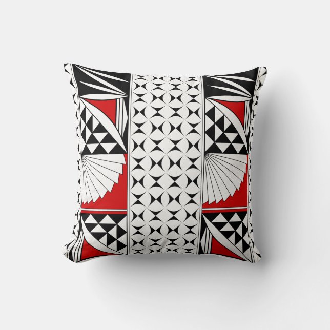 Almofada Sol Sudoeste em Vermelho (Frente)