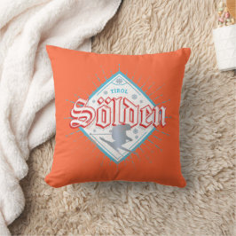 Almofada Solden Tirol Retro Skier Vintage Ski Holiday