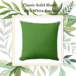 Almofada Solid Classic Emerald Green com Trilha Branca