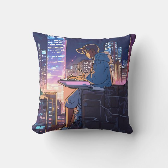 Almofada Solitário Anime Girl (Frente)