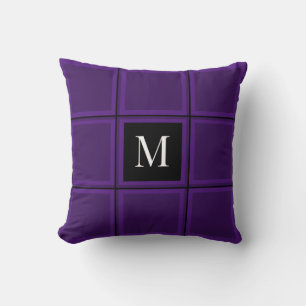 Almofada Solteiro Real Roxo Escuro -  Personalizado Inicial