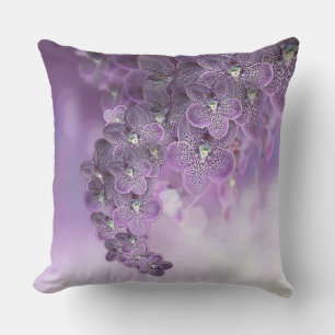 Almofada Sombras das orquídeas roxas violetas