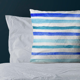 Almofada Sombras de Blue Watercolor Striped