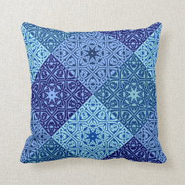 Almofada Sombras do padrão azul