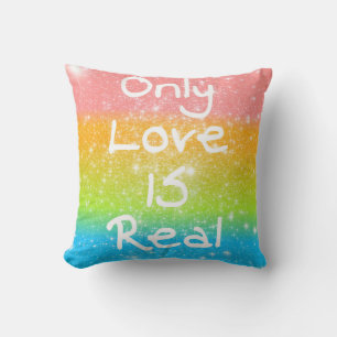 Almofada Somente o amor é o Travesseiro do Real Pastel Rain