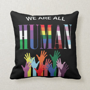 Almofada Somos Todos Travesseiro decorativo De Mãos Colori