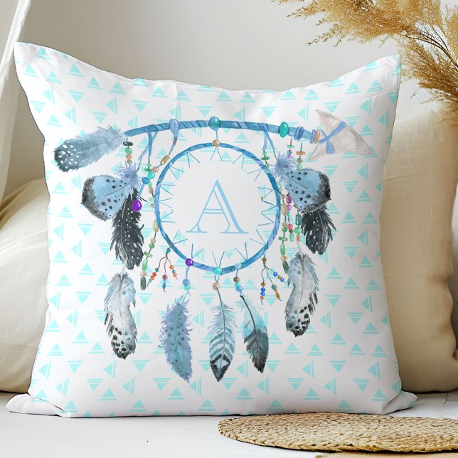 Almofada Sonhador Boho Monograma Tribal (Criador carregado)