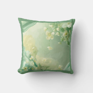 Almofada Sonhador Soft Sage e Floral Verde Menta