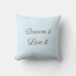 Almofada Sonhe viver Travesseiro decorativo