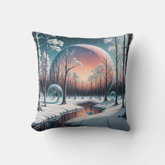 Almofada Sonho Celestial de inverno: Floresta Surreal de Ne