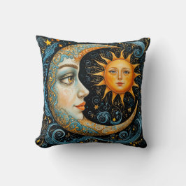 Almofada Sonho Celestial Whimsical: Lua e Sol.