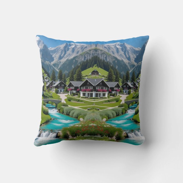 Almofada "Sonho nos Alpes - Serenidade Encontra Suavidade (Verso)