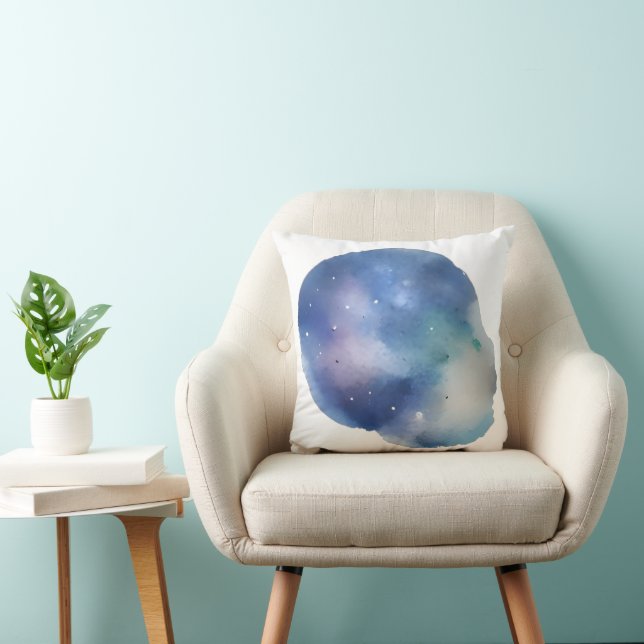Almofada Sonhos Celestiais: Uma Exploração De Aquarela (Cadeira)