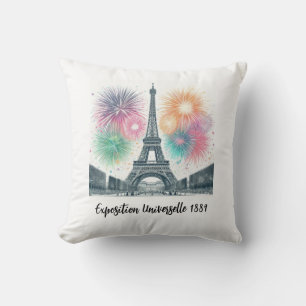 Almofada Sonhos Parisienses: Torre Eiffel 1889 Cushion