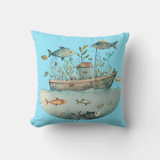 Almofada "Sonhos Submarinos" Personalizável 