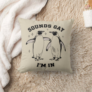 Almofada Sons De Pinguim Gay Soam Gays Estou Na Roupa Vinta