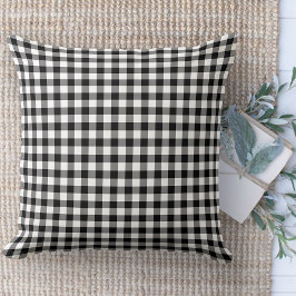 Almofada Soquete de Gingham Preto e Branco da Casa Farmária