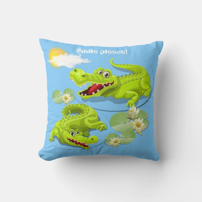 Almofada Sorria Crocodilo! (Frente)