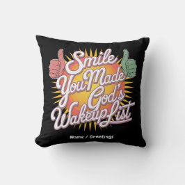 Almofada Sorria! Você fez Design de Uplifting List de Deus