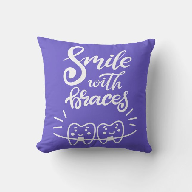 Almofada Sorriso com os dentes de sorriso das cintas | (Frente)