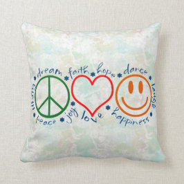 Almofada Sorriso de Paz e Amor