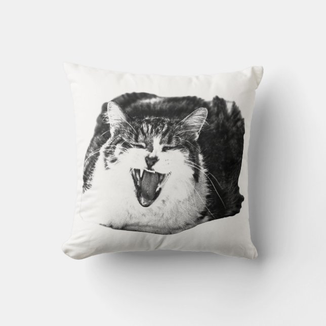 Almofada Sorriso Sonolento, Gato de Pelúcia (Frente)