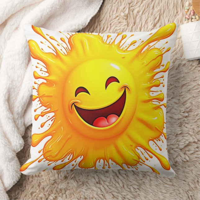Almofada Sorrisos de Sol: Explosão de Alegria (Cobertor)