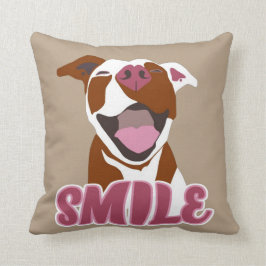 Almofada Sorrisos grandes Pitbull - travesseiro decorativo