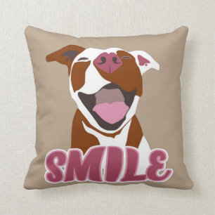 Almofada Sorrisos grandes Pitbull - travesseiro decorativo