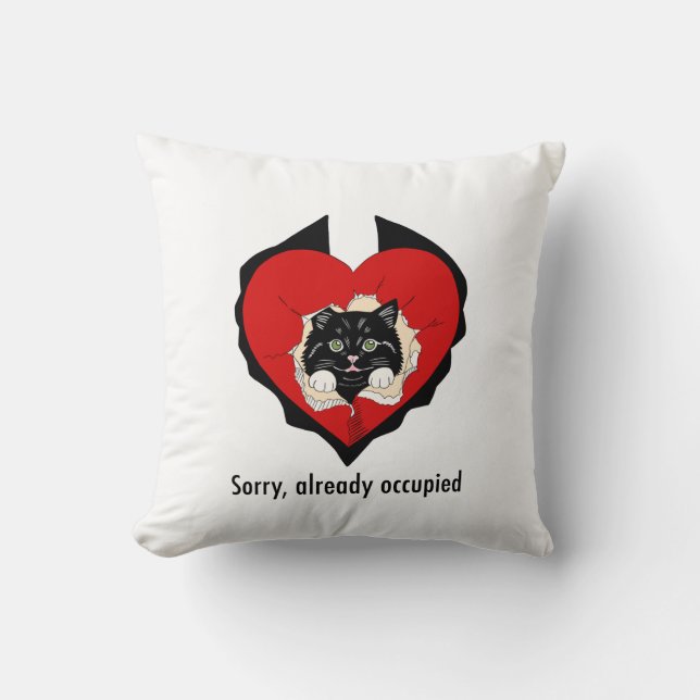 Almofada Sorry, already occupied (Frente)