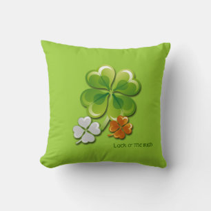 Almofada Sorte do irlandês. Travesseiro do presente do dia