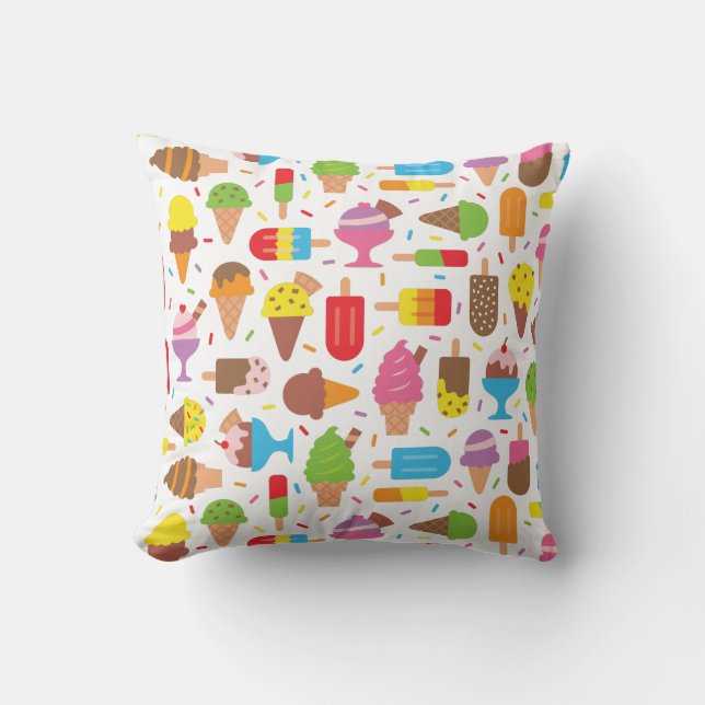 Almofada Sorvete e Ice Lolly Patterly Girls Room Decor (Frente)