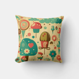 Almofada Sorvetes de vintagem retrô-cútis