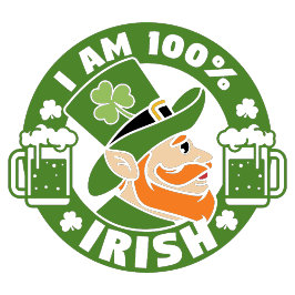 Almofada Sou 100% irlandês