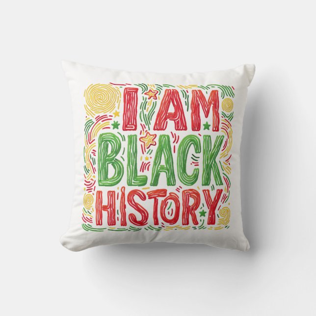 Almofada Sou História Negra - Ativismo Negra (Frente)