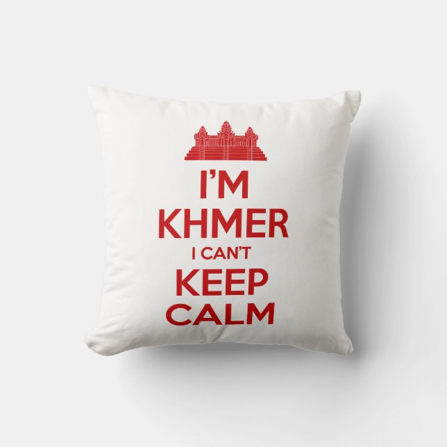 Almofada Sou Khmer, não consigo ficar calmo (Frente)
