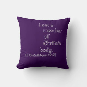ALMOFADA SOU MEMBRO DO CORPO DO CRISTO.