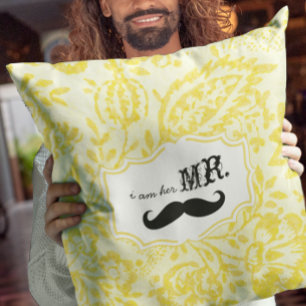 Almofada Sou o Travesseiro do Sr. Lemon Zest Mustache.