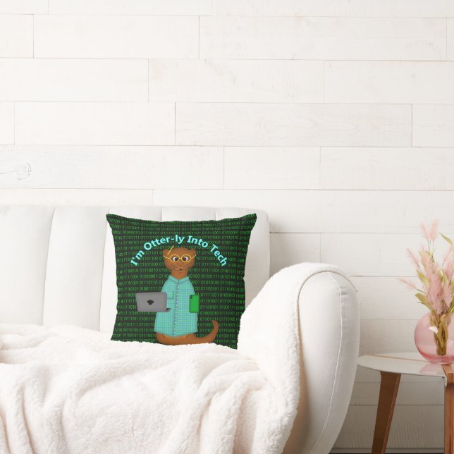 Almofada Sou Otter-ly Into Tech (Sofá)