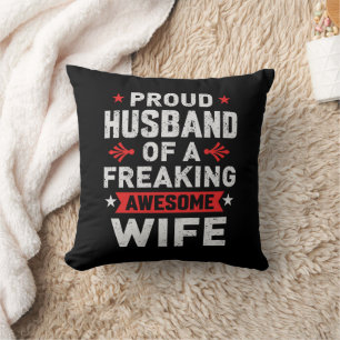 Almofada Sou um marido orgulhoso de uma esposa incrível