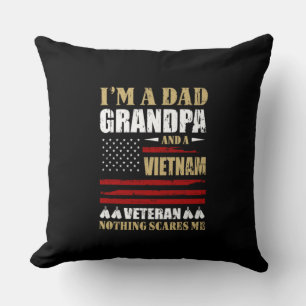 Almofada Sou um Pai, vovô e um veterano do Vietnã