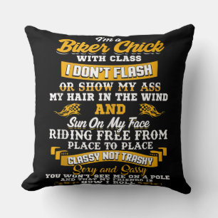 Almofada Sou um Presente de Pintinho Biker para Motociclist