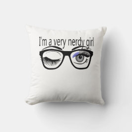 Almofada Sou uma garota muito nervosa com a sombra dos olho