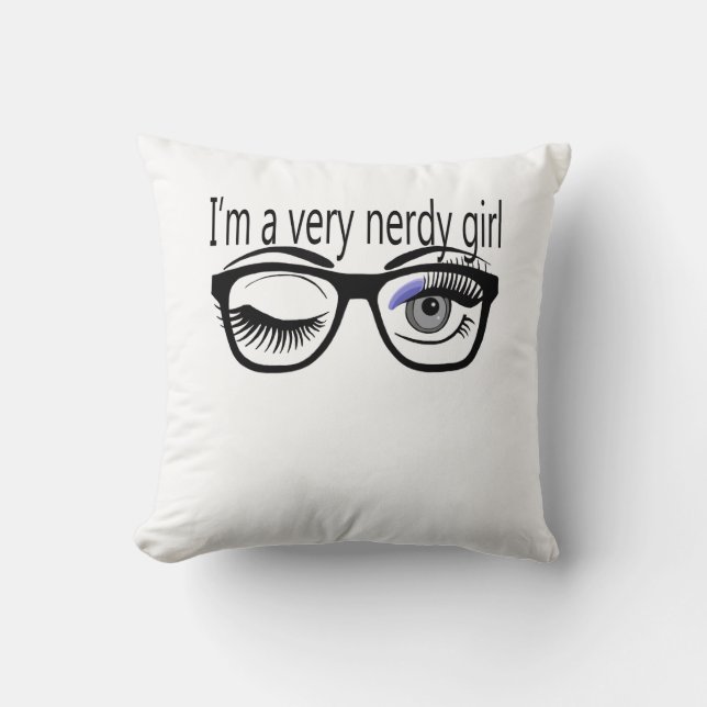 Almofada Sou uma garota muito nervosa com a sombra dos olho (Frente)