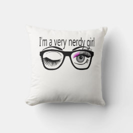 Almofada Sou uma garota muito nervosa com sombra de olhos r